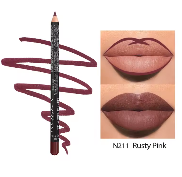 14 Color Nude Matte Lipstick Pencil Long-lasting Waterproof Lip Pencil High Pigmented Lip Liner Lip Makeup Tool