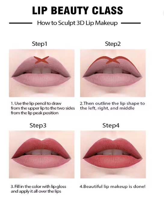 14 Color Nude Matte Lipstick Pencil Long-lasting Waterproof Lip Pencil High Pigmented Lip Liner Lip Makeup Tool