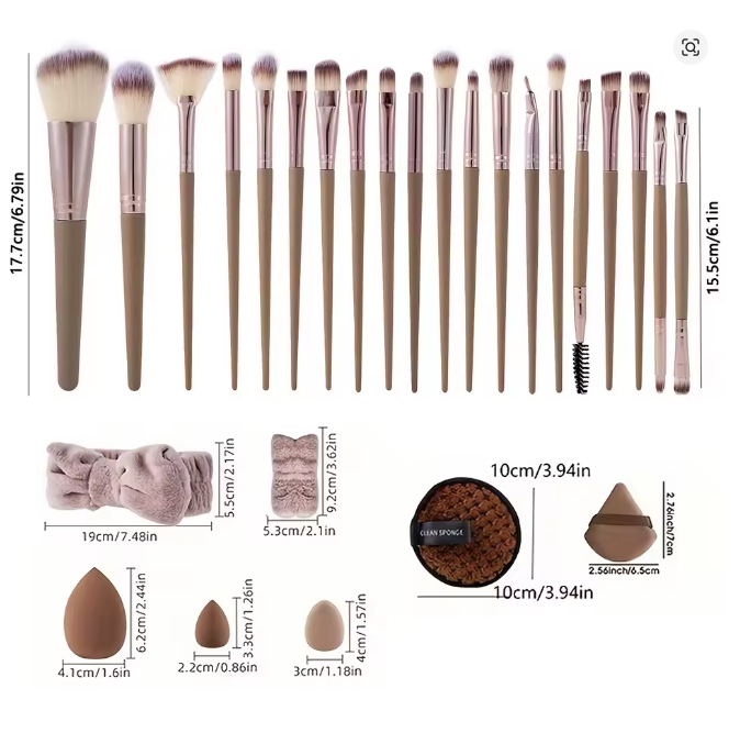 Professional Makeup Brush Set with 20/40 Tools, Various Specifications Available