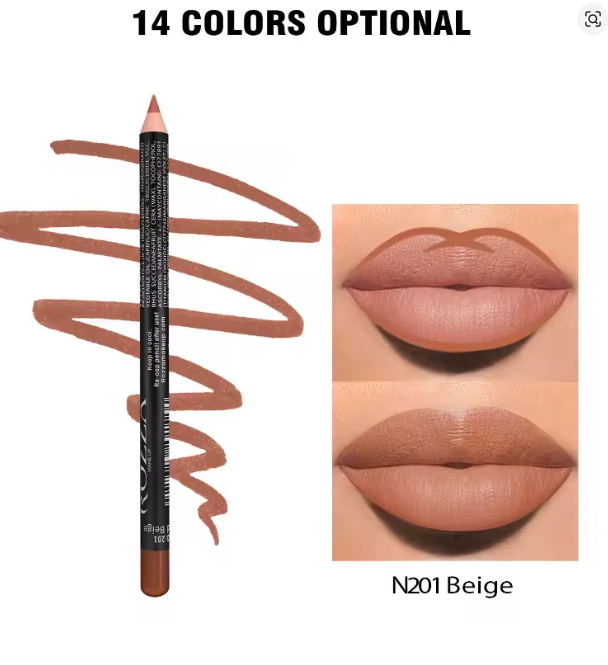 14 Color Nude Matte Lipstick Pencil Long-lasting Waterproof Lip Pencil High Pigmented Lip Liner Lip Makeup Tool