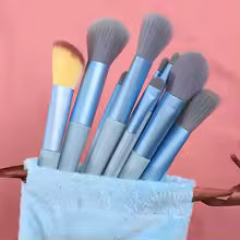 13PCS Professional Makeup Brush Set with Bag – Soft Foundation, Eyeshadow, Blush & Beauty Brushes for Women