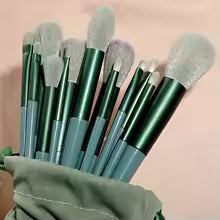 13PCS Professional Makeup Brush Set with Bag – Soft Foundation, Eyeshadow, Blush & Beauty Brushes for Women